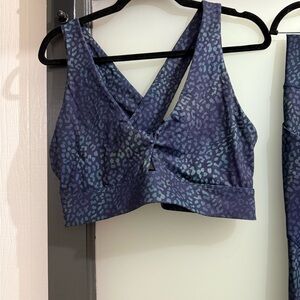 Fabletics Purple Leopard Sports Bra